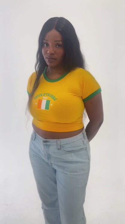 Cote D'voire Crop Top